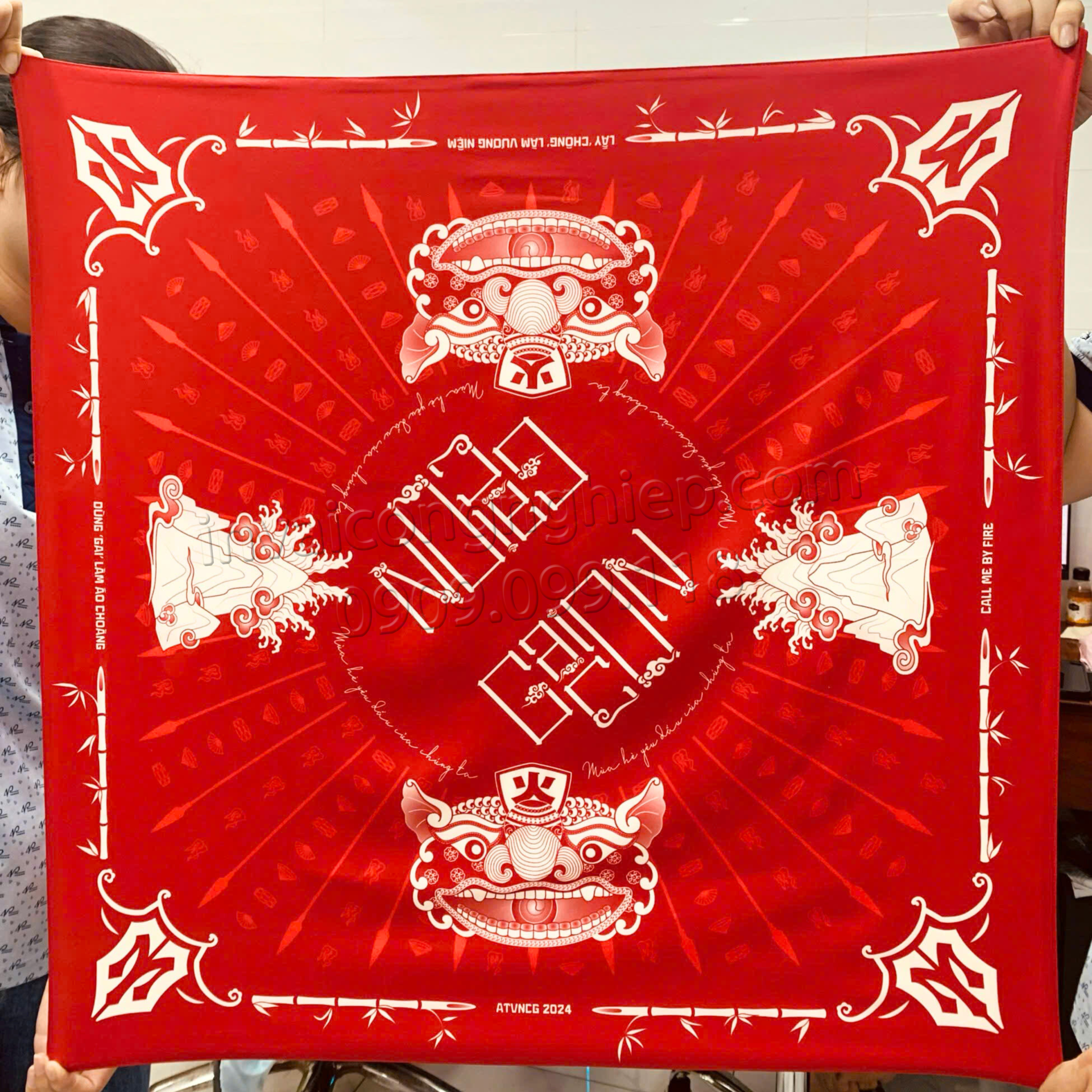 khăn bandana lụa hàn
